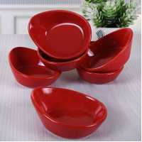 Keramika Red Mini Gondola Snack / Sauce Bowl 8 Cm 6 Pieces