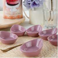 Keramika Mini Gondola Violet Cookie / Sauce Bowl 8 Cm 6 Pieces