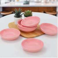 Keramika Pink Ring Cookie/Sauce Holder 13 Cm 6 Pieces