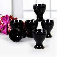 Keramika Siyah Juliet Yumurtalık 7 Cm 6 Adet