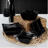 Keramika Black Sandal Snack / Sauce Bowl 8/10/12 Cm 6 Pieces