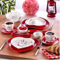 Keramika Keyf-i Aşk Kahvaltı Takımı 14 Parça 2 Kişilik