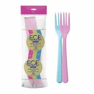 Ece Colored Plastic Cutlery Set of 10