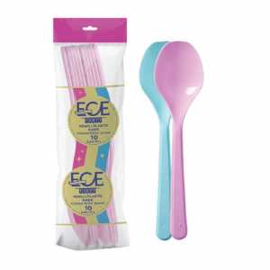 Ece Colored Plastic Spoon of 10