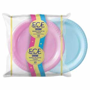 Ece Colored Plastic Plate Set of 10