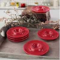 Keramika Ege Yumurtalık 13 Cm 6 Adet Kırmızı