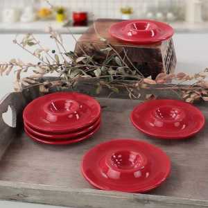 Keramika Aegean Ovary 13 Cm 6 Pieces Red