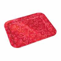 Metal Tray Patterned Sarten Red