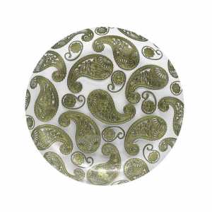 Bowl 30 Cm Shawl Pattern Fruit Holder - Green