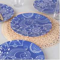 Keramika Blue Clove Serving Plate 26 Cm 6 Pieces