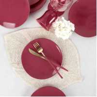 Keramika Carmen Red Aegean Cake Plate 20 Cm 6 Pieces
