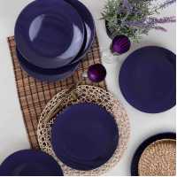 Keramika Purple Aegean Serving Plate 26 Cm 6 Pieces