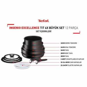 Tefal Ingenio Excellence Titanium 6X Large Set 12 Pcs