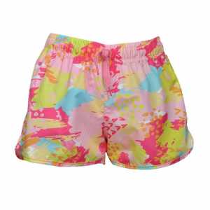 Kids Digital Printed Patterned Beach Shorts Pink