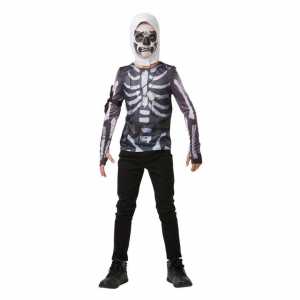 Skull Trooper 3 Kids Costume Black White