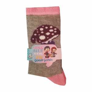 Silk & Blue Girls' Socks Pink-Grey 3 Pack