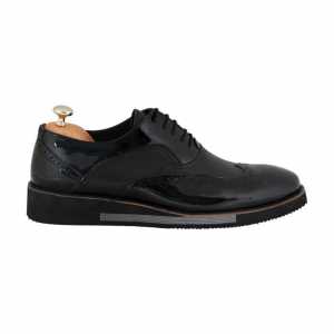 Elegante Raviano Vernice Nero Men's Shoes Black
