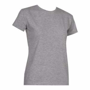 Silk & Blue Kadın Basic T-Shirt Gri