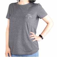 Unisex Printed T-Shirt Melange Gray
