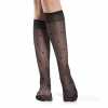 Doremi Kadın Desenli Dizaltı Çorap Fit15 Denye Siyah