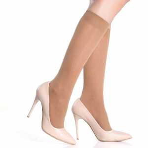 Doremi Kadın Diz Altı Çorap Micro Bronz
