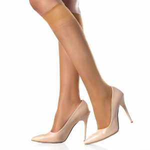 Silk & Blue Women's Knee High Thin Socks 2-Pack Skin