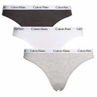 Calvin Klein 3'lü Külot Kadın QD35 Siyah-Beyaz-Gri