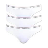 Tommy Hilfiger UW0UW00048-10 Women's 3-Piece Panties White