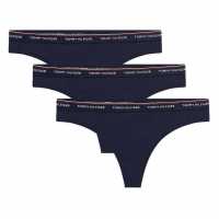Tommy Hilfiger UW0UW00048-416 Women's 3-Piece Panties Navy