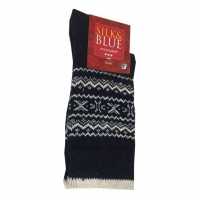 Silk & Blue Kadın Soket Motifli Çorap Siyah Beyaz