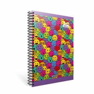 A4 120 Sheets 3+1 Notebook with Separator Purple