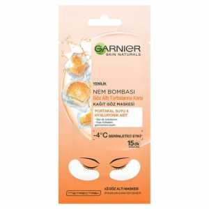 Garnier Nem Bombası Göz Altı Torbalarına Karşı Kağıt Göz Maskesi - Portakal Suyu