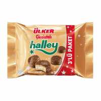 Ülker Halley Chocolate Mini Granulated Marshmallow Biscuit 3X66 G