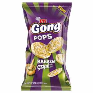 Eti Gong Pops Spicy Puffed Corn Rice 80 G