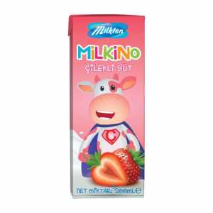 Milkten Milkino Milk Strawberry (1% Fat) 200 Ml