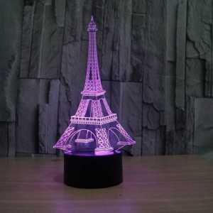 3D Eiffel Lamp 7 Different Colors