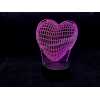 3D Sihirli Kalp Şeklinde Lamba
