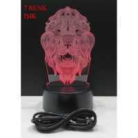 7 Color Changing Lion Design Lamp