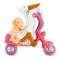 Baby Bicycle And Stork Pink P20-960