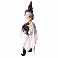 Witch Figure With Decorative Broom