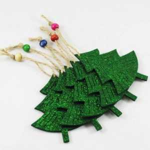 Wholesale Pine Tree Felt Ornament 5 Pieces