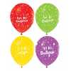 Toptan İyi Ki Doğdun Yazılı Renkli Doğum Günü Süsleme Balonları 100 adet