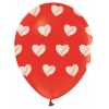 Toptan Kalp Baskılı Kırmızı Balon 100 adet