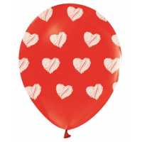 Toptan Kalp Baskılı Kırmızı Balon 100 adet
