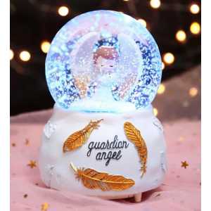 Wholesale Snowplow Lighted Angel Snow Globe