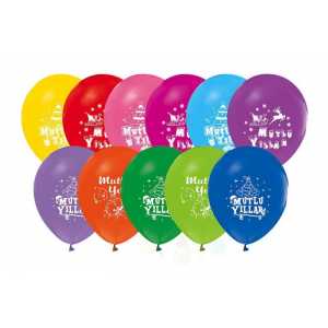 Toptan Mutlu Yıllar Baskılı Balon